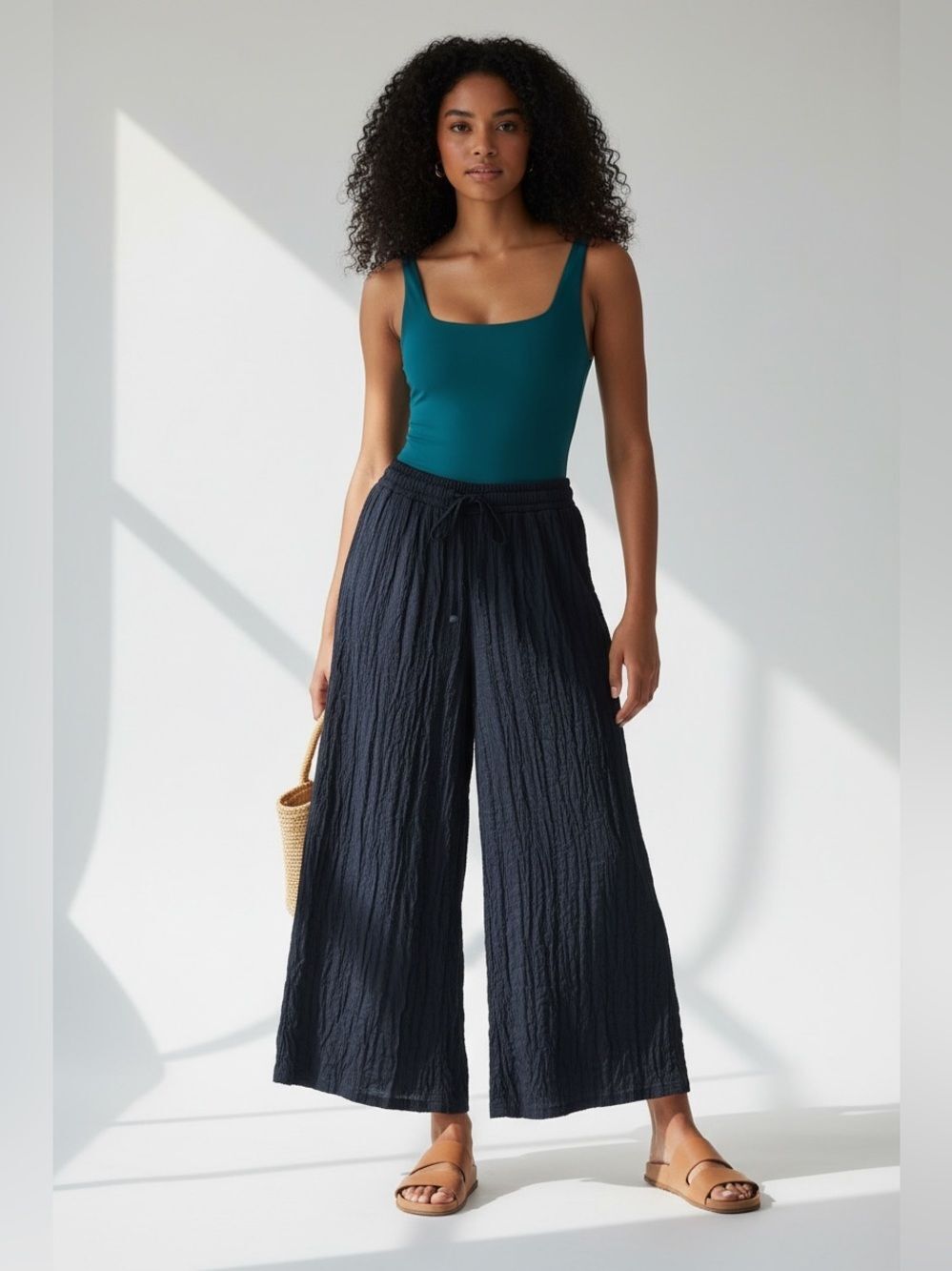 Natural Impressions Pleated Crinkle Textured Pants size XL